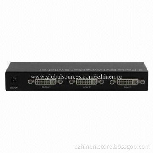 2 Ports DVI Amplifier Switch, HDCP Pass-through, 1,080P High-video Resolution